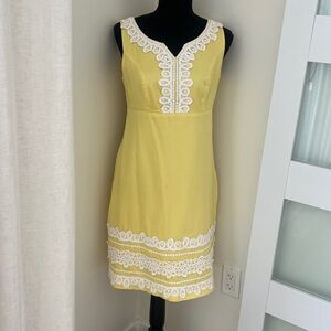 Lilly Pulitzer Yellow and White Dress size 4